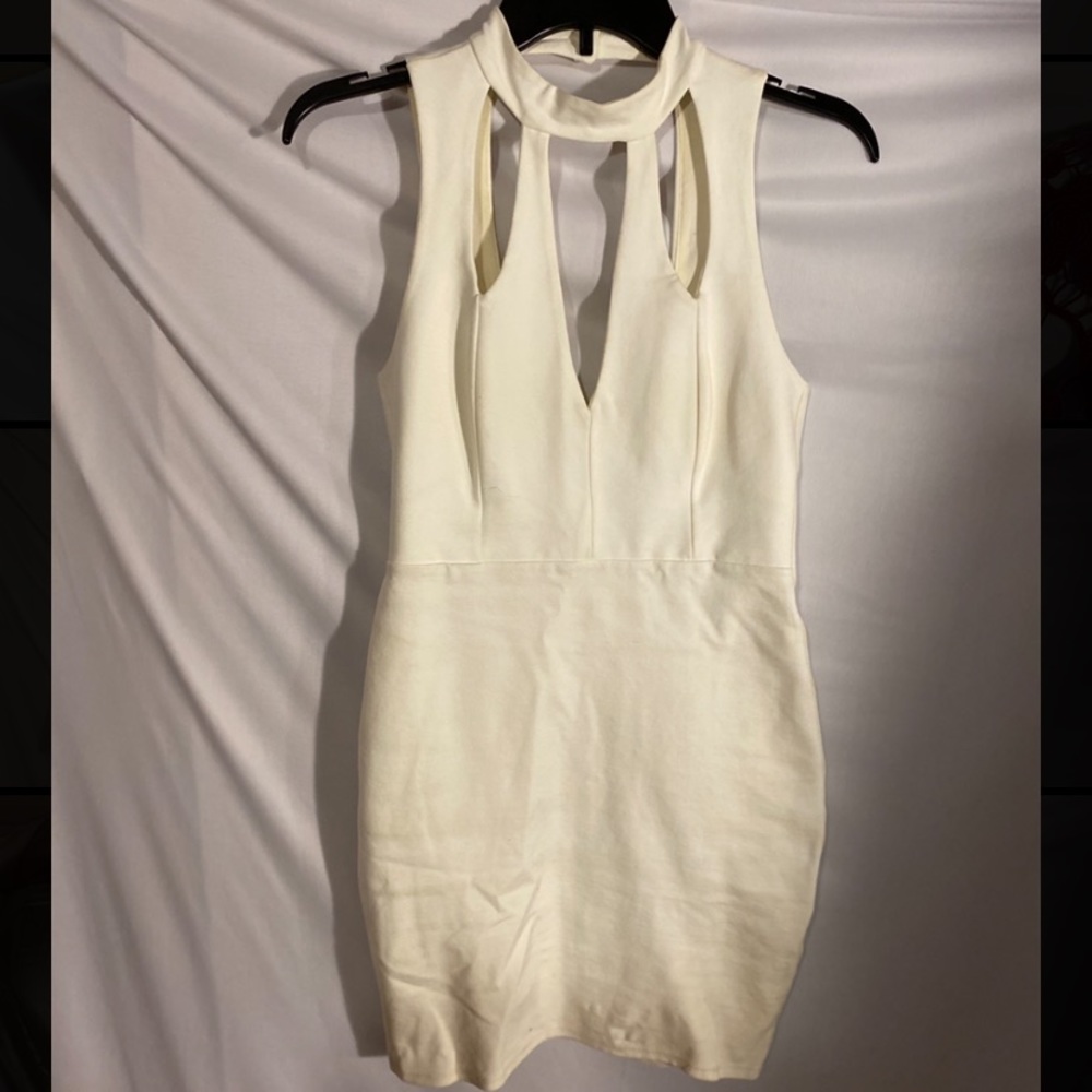 Lulu’s White/Cream Caged Dress